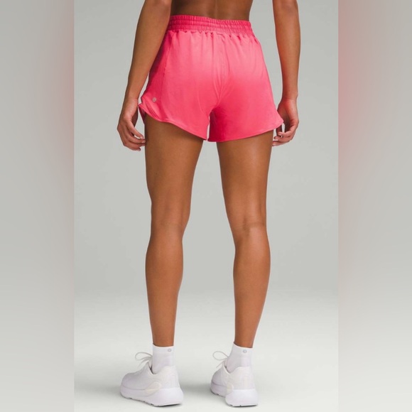 Lululemon NWT Hotty Hot High Rise Lined 4” Shorts Size 2 Pink Glazed - Picture 2 of 12
